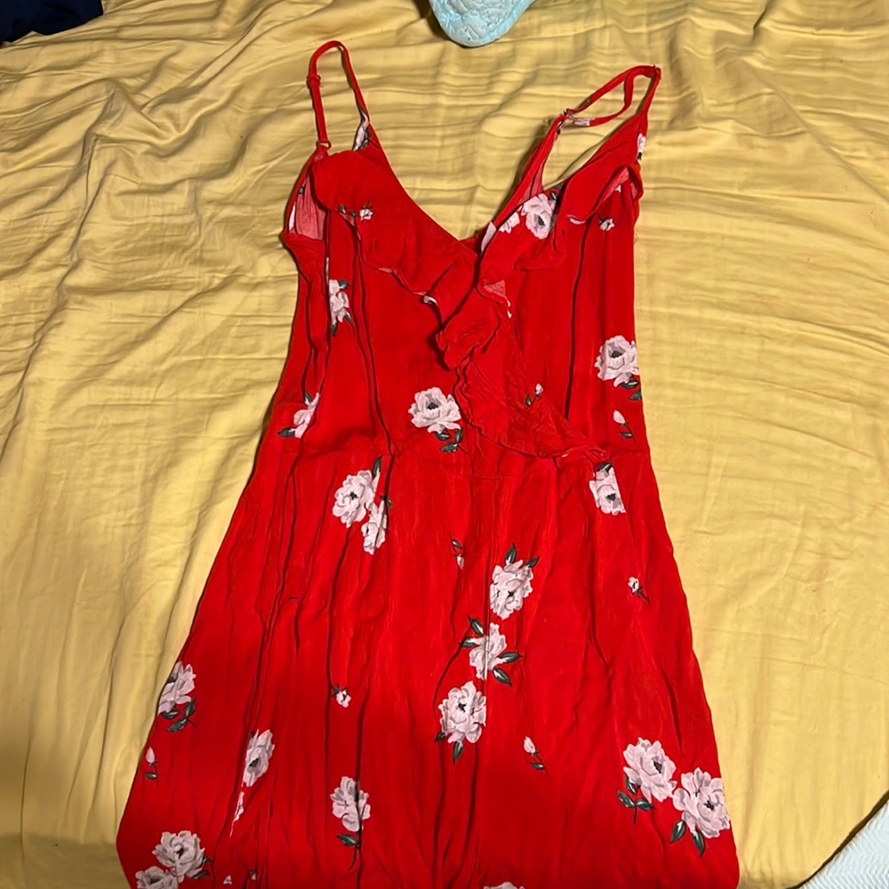 red long jumpsuit